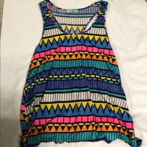 Colorful Razorback tank